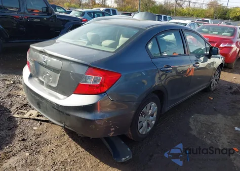 2012 Honda Civic Lx z USA, uszkodzony, nr VIN 2HGFB2F5XCH320947